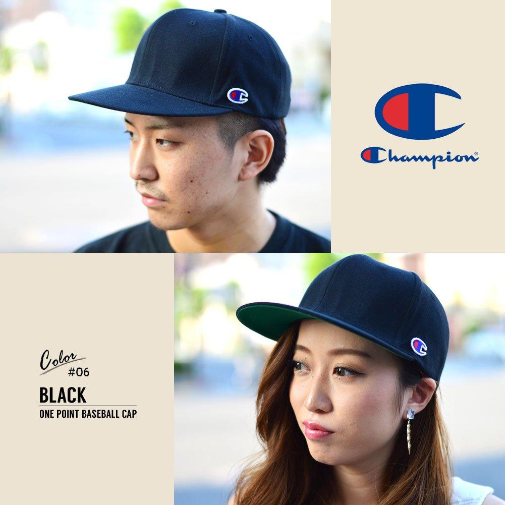 [Champion] Cap Hat Baseball Cap Single Emblem Black F Size = Head Circumference 57–59 Cm