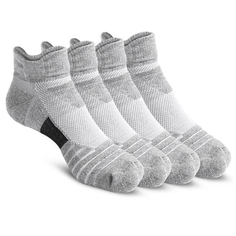 Non-Slip Shock Absorption Basketball Socks - Breathable, Thick Terry Loop, Short Crew for Outdoor Training & Running