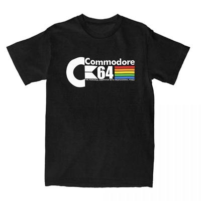 64 Logo T Shirt Apparel Men Women Pure Cotton Cool C64 SID Amiga Tee Shirt Short Sleeve Clothing Printed