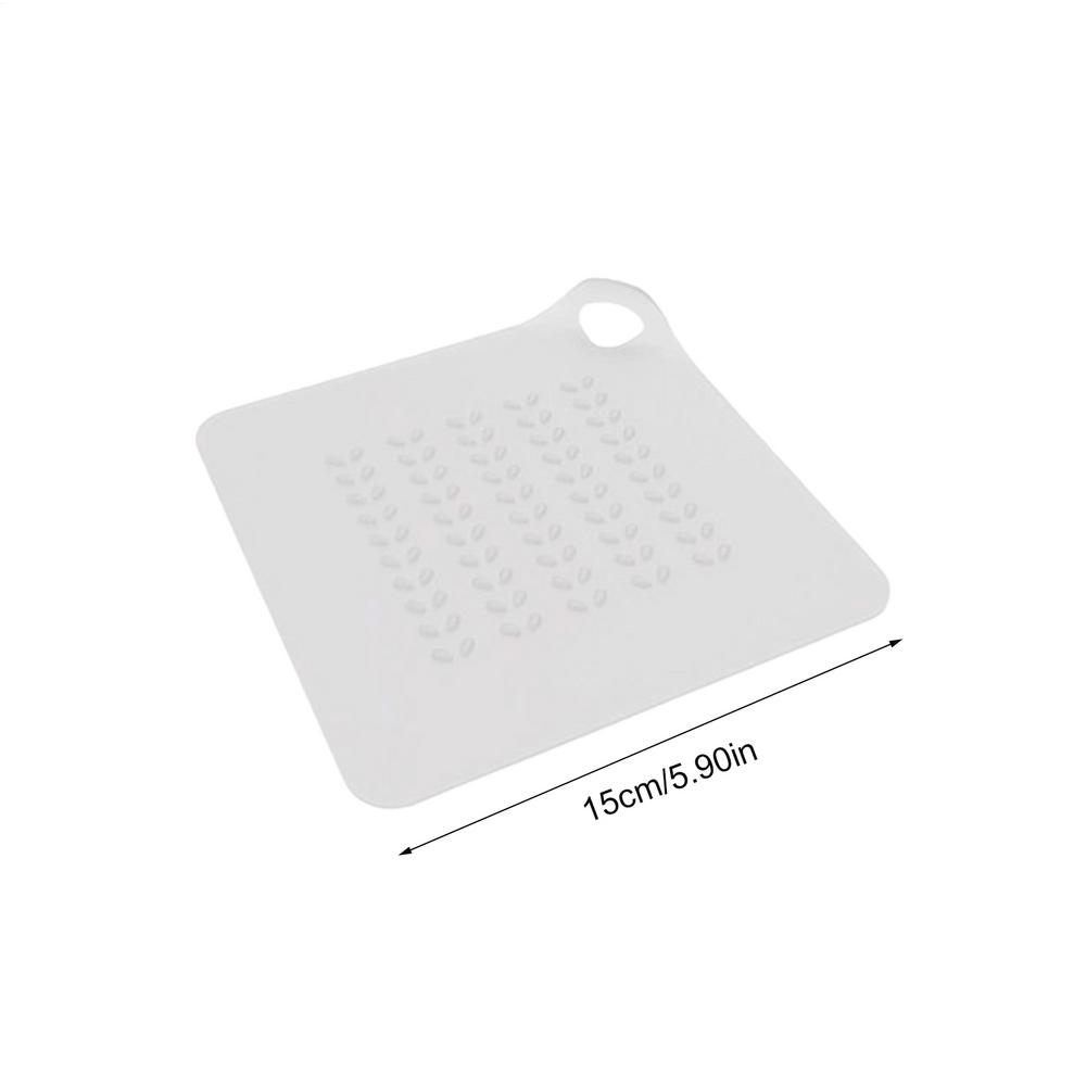 

Silicone Drain Stopper Anti-Odor Sink Pad Sink Drain Cover Hair Guard for Homeowners Renters Housekeepers Apartment Hotel білий
