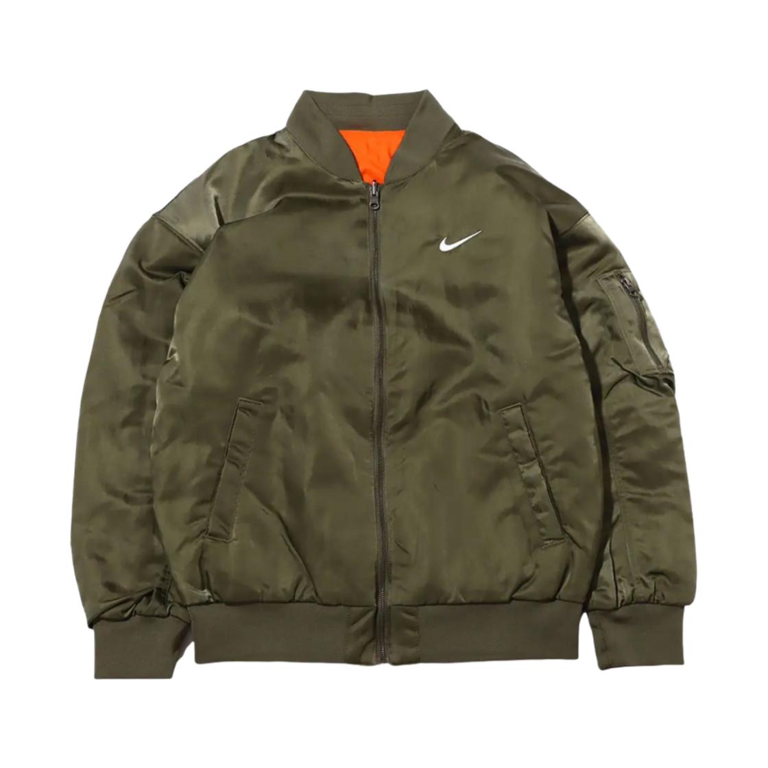 Nike Varsity Bomber Двусторонняя Повседневная Куртка Женская Куртка Зеленая DV7877-222 XS