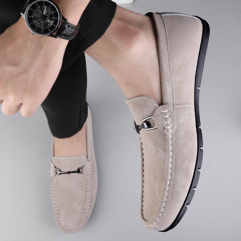 2024 Men Genuine Leather Casual Shoes Fashion Men Shoes Breathable Men Loafers Moccasins Slip On Men's Flats Male Driving Shoes