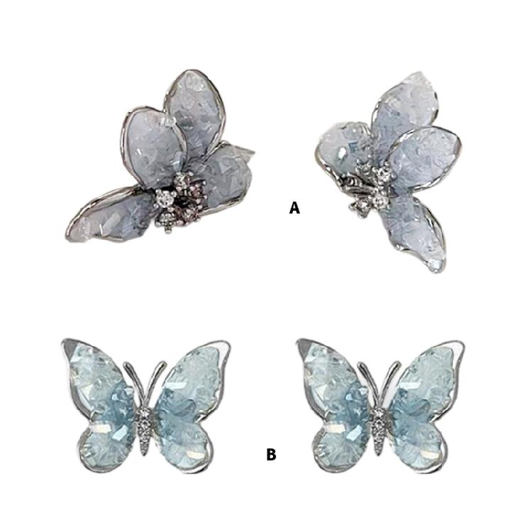 Orecchini a Perno in Cristallo a Forma di Farfalla Multicolore Shimmer Comodi da Indossare Accessori per le Orecchie Per Feste Eventi di Lavoro Uso Quotidiano