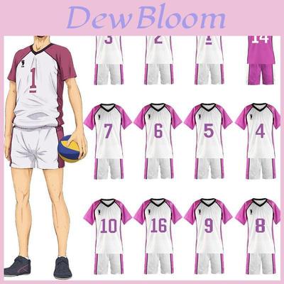 Haikyuu Shiratorizawa Nr 1 Kostium Siatkarski Stylowy Zestaw Ubraniowy z Krótkim Rękawem