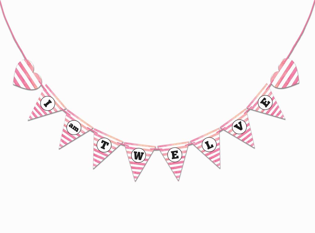 Inkdotpot Birthday Party Decorations Happy Birthday Party Garland Baby Girls Polka Dot Pennant Banner