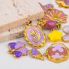 2pcs Stainless Steel 304 Multi-Design Enamel Pendant Lavender Purple Series For DIY Necklace Earrings Jewelry Findings Accessory