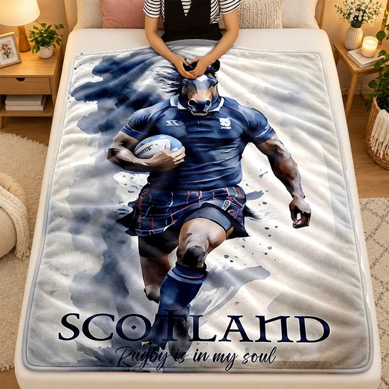 Flaneldecke Schottland Nationalmannschaft Warme Weiche Überwurfdecke für den Innenbereich Sofa Bett Wohnzimmer