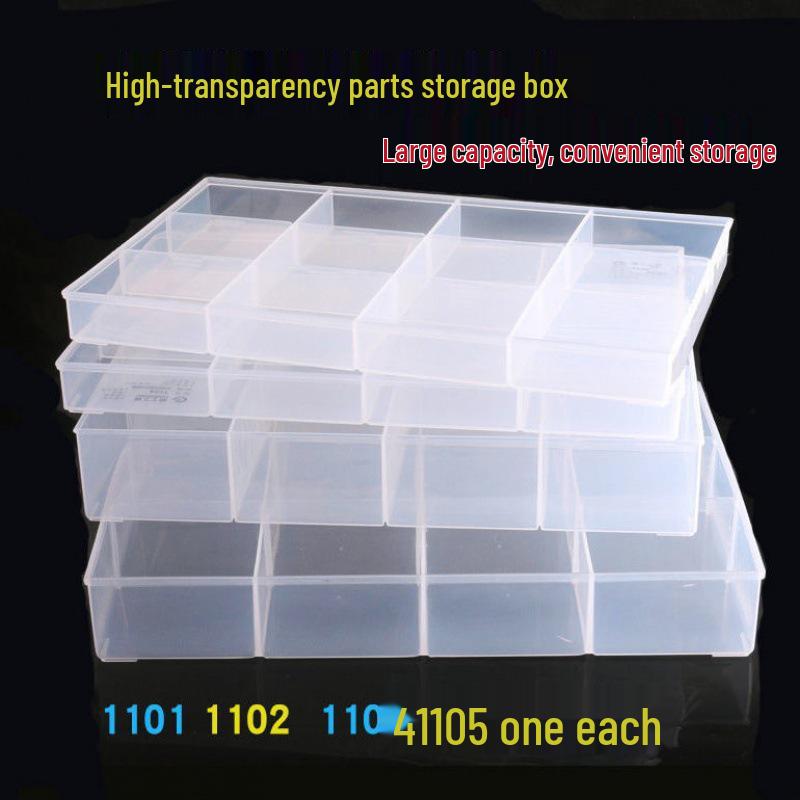 Thickened Nine-Grid Storage Box: Large Capacity, Impact & Corrosion Resistant, Open Compartment Design.