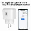 Matter WiFi Smart Socket 16A/20A EU Smart Plug Home Appliance Socket Extension for HomeKit SmartThing Works with Alexa Google