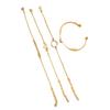 European-American Heart Knot & Butterfly Snake Bracelet Set - Geometric Hand Jewelry Accessories