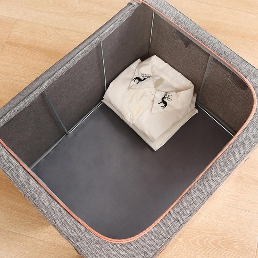 1PC Foldable Clothes Storage Box Capacity Storage Box Linen Quilt Blanket Closet Clothing Organizer for Duvets Clothes