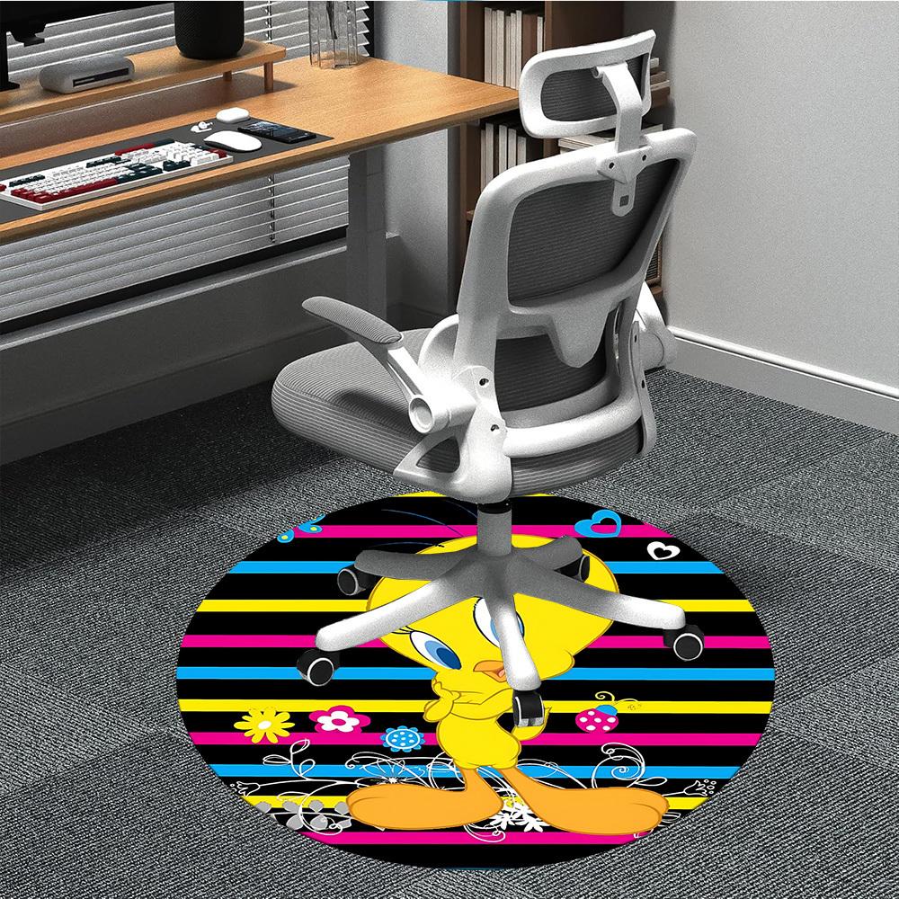 

1pc Tweety Bird Chair Carpet for Office Non-Slip, Indoor Non-Slip Washable Carpet, Non-Shedding Mat For Office yy251030081 80cm by 80cm