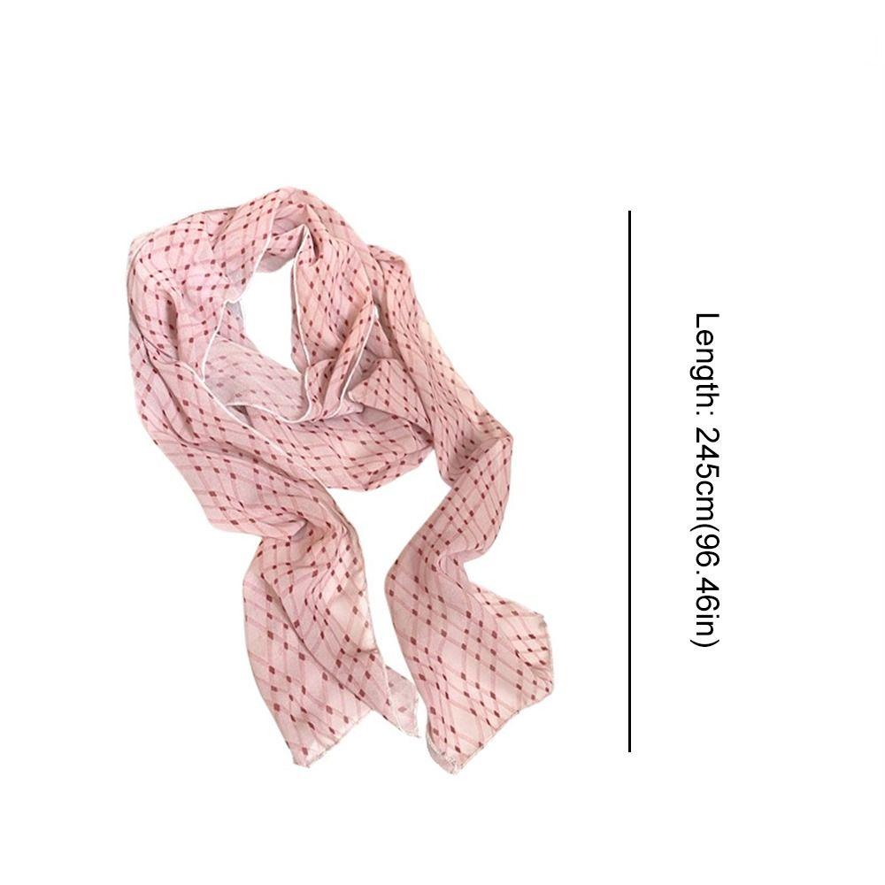 Long Elegant Polka Dot Scarf Spring Summer Ribbon Scarf Headband Thin Korean Silk Waistband Ladies/Girls