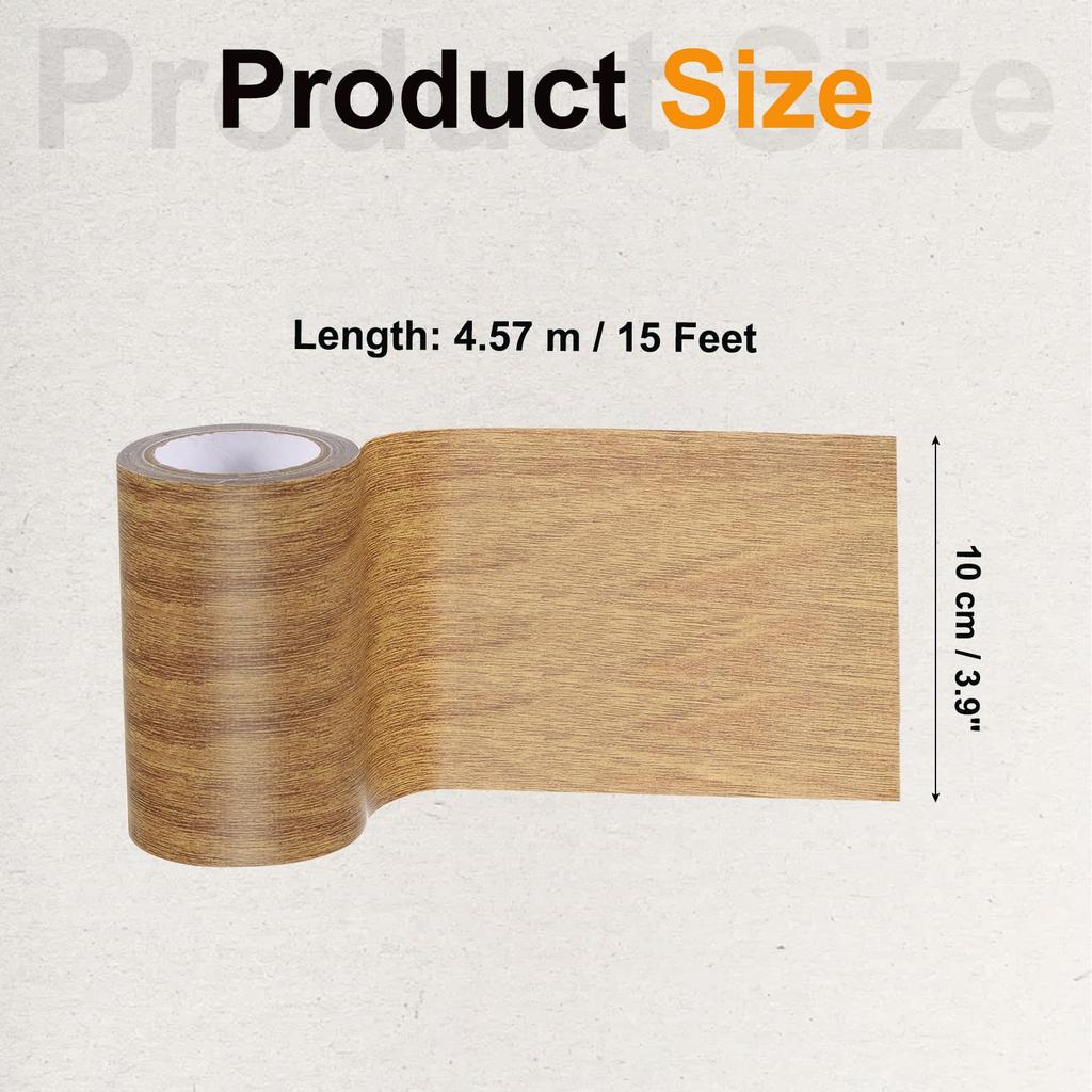 PATIKIL Wood Grain Tape 10cm x 4.57m Self Adhesive Wood Grain Repair Tape Real