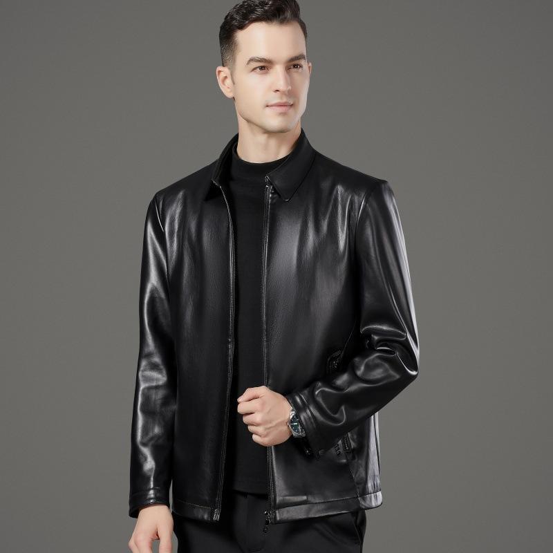 Новая мужская кожаная куртка — фото 7