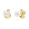Swarovski Swan Embedded Decoration Imitation Crystal Gold-Plated Imitation Pearl Earrings Women Earrings Red 5677597