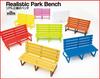 Realistic park benches, all 8 types, miniature.