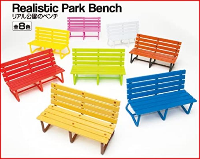 Realistic park benches, all 8 types, miniature.