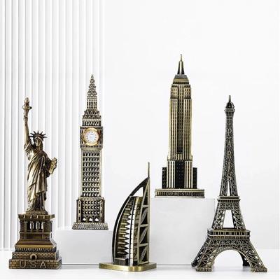 Retro Metal Landmark Figurine – Home & Office Desktop Decoration Souvenir Gift