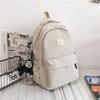 Multi‑Pocket Solid Color Backpack for Teen Girls Students Casual Travel School Bookbag