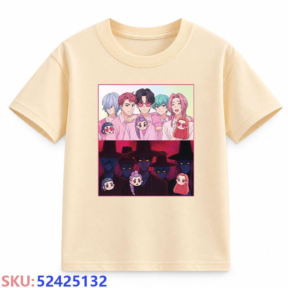 KPop Demon Hunters Children's Cartoon Print T-shirt