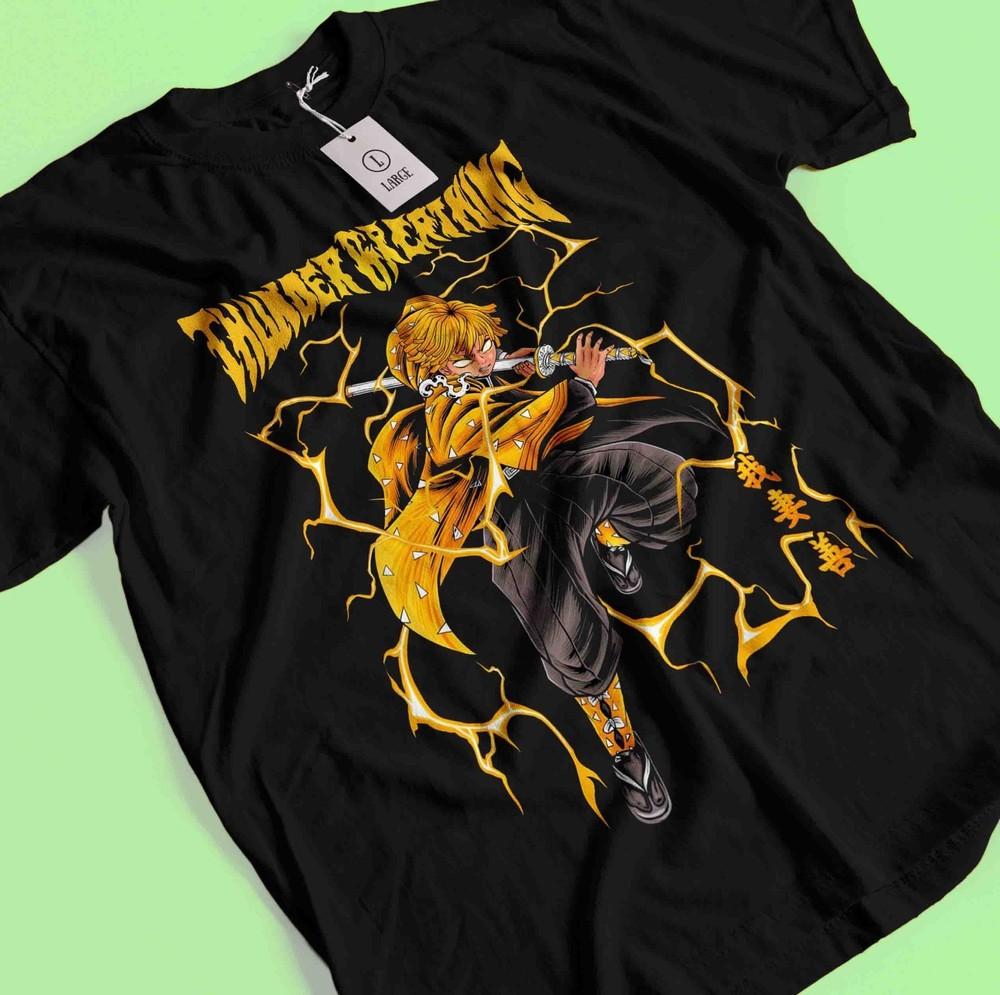 

Demon Slayer Shirt Zenitsu Tshirt Tanjiro T-Shirt Muzan Doma Tee Inosuke Nezuko 4XL