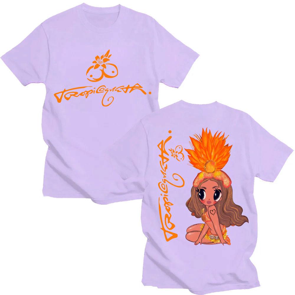 Karol G Tropicoqueta 2025 Album Graphic T-shirts Men Women Aesthetic High Quality T Shirts Cute Oversized Casual Cotton T Shirt