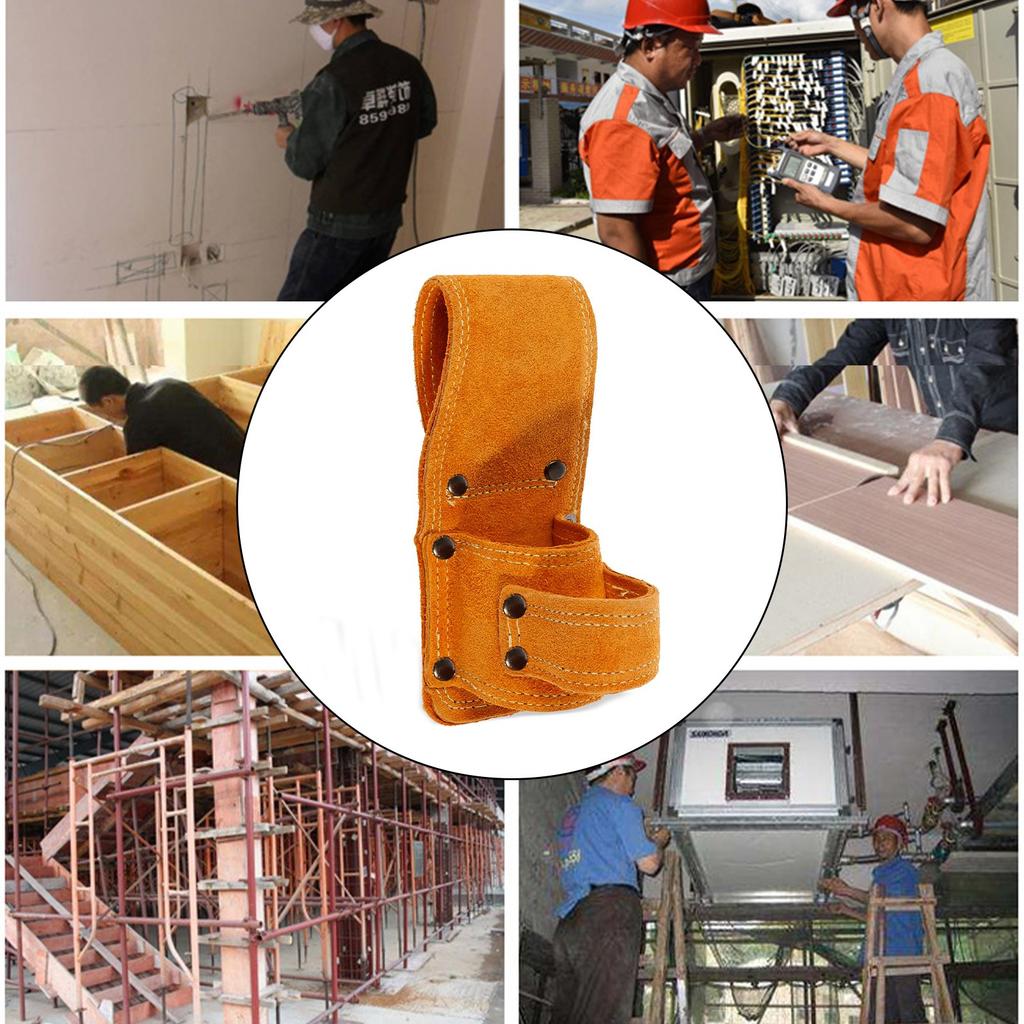 PU Leather Tool Waist Bag Hammer Wrench Kit Holder Storage Bag Multifunctional Electrician Carpentry Tool Pouch Bag