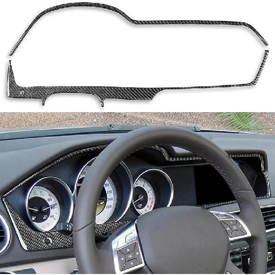 NVCNX Carbon Fiber Compatible with Mercedes-Benz C-Class W204 C250 C300 C350 C63 AMG 2008 2009 2010 2011 2012 2013 2014 Sedan Accessories Door Panel