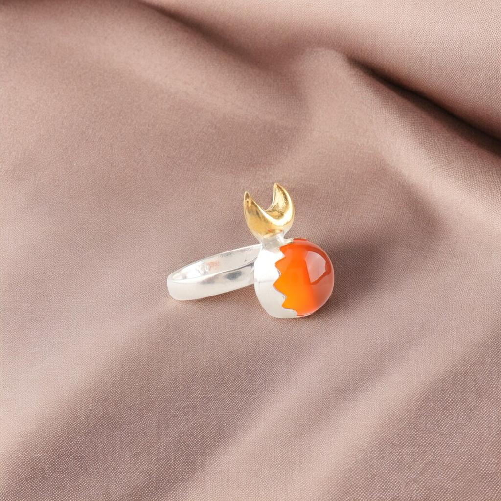 Carnelian Gemstone 925 Stamped Silver Jewelry Handmade Ring Gift For Anniversary RR-58-35