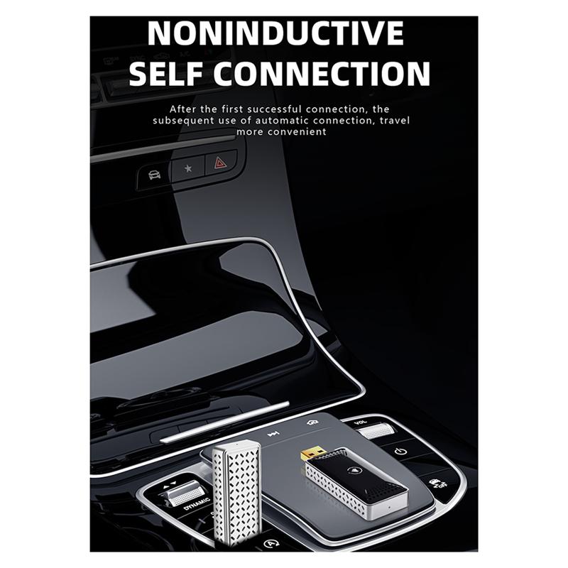 Portable Android 12 Carplay AI Box Wireless Carplay Adapter Android Auto For Netflix Youtube VW Toyota Mazda Hyundai Haval GMC