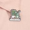 GET OFF MY PROPERTY Enamel Pins Cartoon Green Angry Frog in Chair Brooches Lapel Badges Funny Quotes Jewelry Gift for Friends