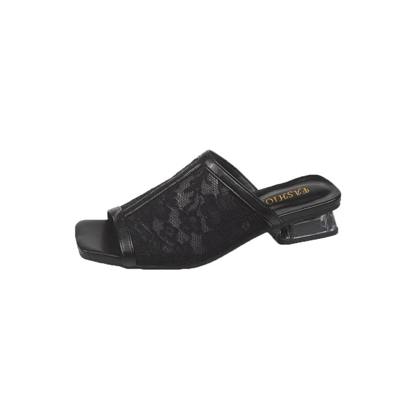 Women Fashion Sweet Black & White Multi Color Peep Toe High Heel Sandals Lady Classic Pu Leather Summer Sandals 2025