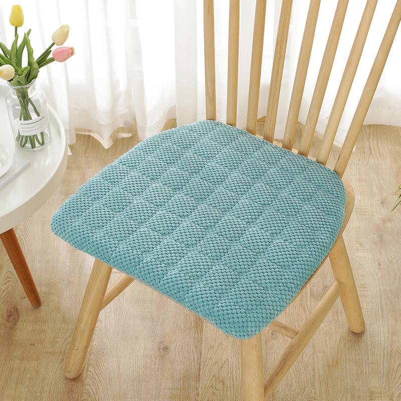 Kord Kissen in Hufeisenform Dickes Stuhlkissen Nordisch Einfarbig Abnehmbar Waschbar Sitzkissen Schlicht Rutschfest Hüftkissen mit Bändern