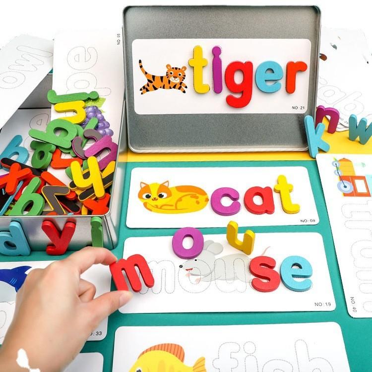 Magnetic Word Alphabet Puzzle For Kids Learning Wooden Educational Gift Toy