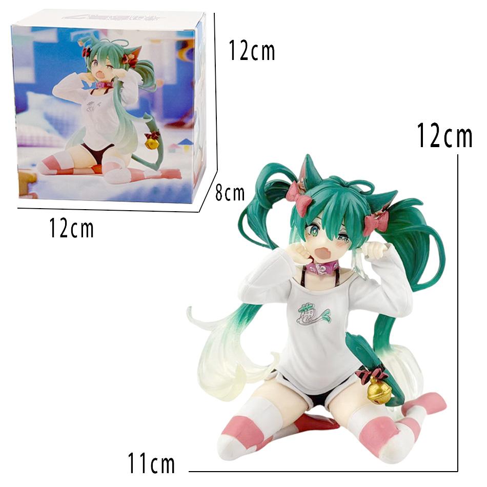 New 2026 Desktop Cute 8.07inch Hatsune Miku Kwaii Style Anime Figure Toys PVC Model Collector Doll Birthday Gift