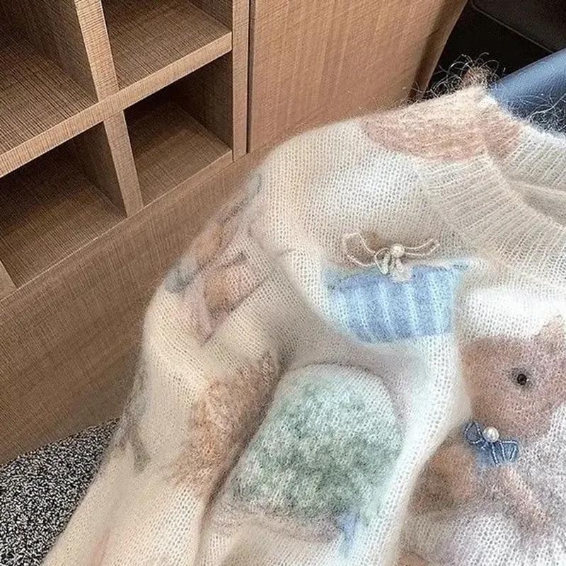 Pullover für Damen Winter Baumwolle Verdickt Warmer Strick Dehnbar Langarm Oversize Jumper Pullover Tops