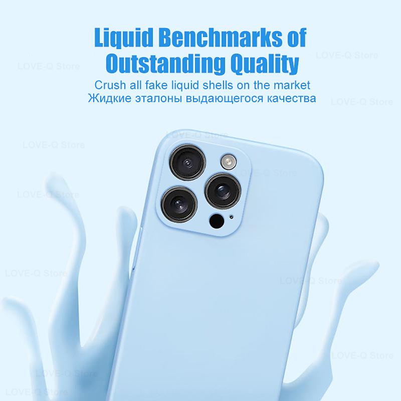 For Liquid Silicone Phone Case For Apple iPhone 16 15 14 Plus 13 12 11 Pro Max Cases For iPhone 16 Pro Max Shockproof Cover