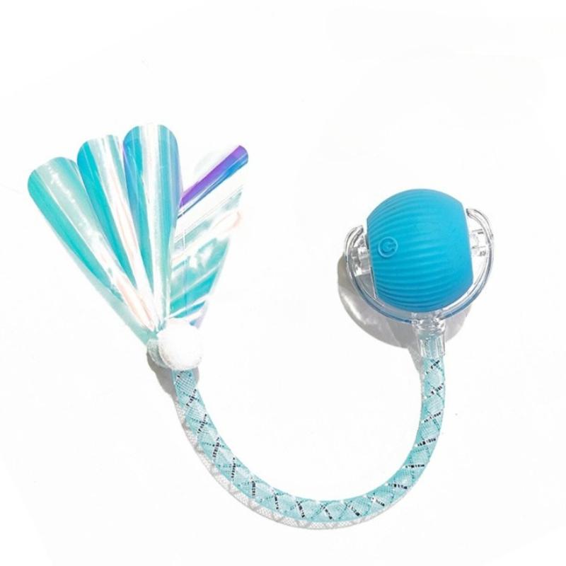 Neue Katze Teaser Spielzeug Interaktiv USB Simulierter Libellen Kätzchen Spielzeug Bunter Ball Lustiges Katzenzubehör