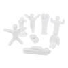 3/8Pcs 3D Printed Human Figurine Ornament Diy Paintable Mini Human Figure Statue Model For Desk Decorative Display Toys
