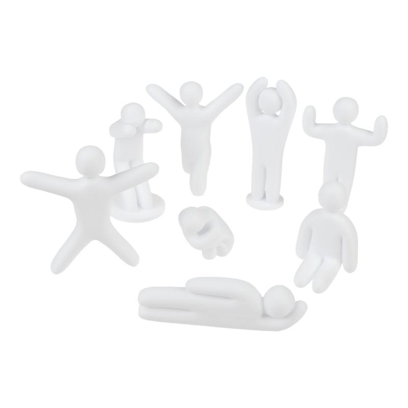 3/8Pcs 3D Printed Human Figurine Ornament Diy Paintable Mini Human Figure Statue Model For Desk Decorative Display Toys