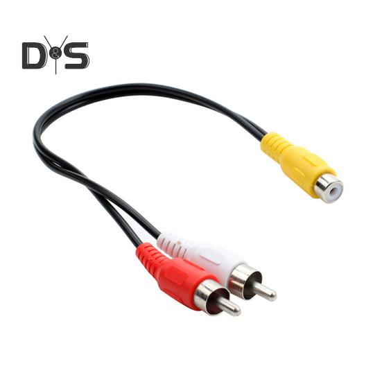 High-Fidelity Audio Cable Stable Universal 2 RCA Male To 1 RCA Female Y Splitter Cable Speaker Stereo Audio Adapter Cord