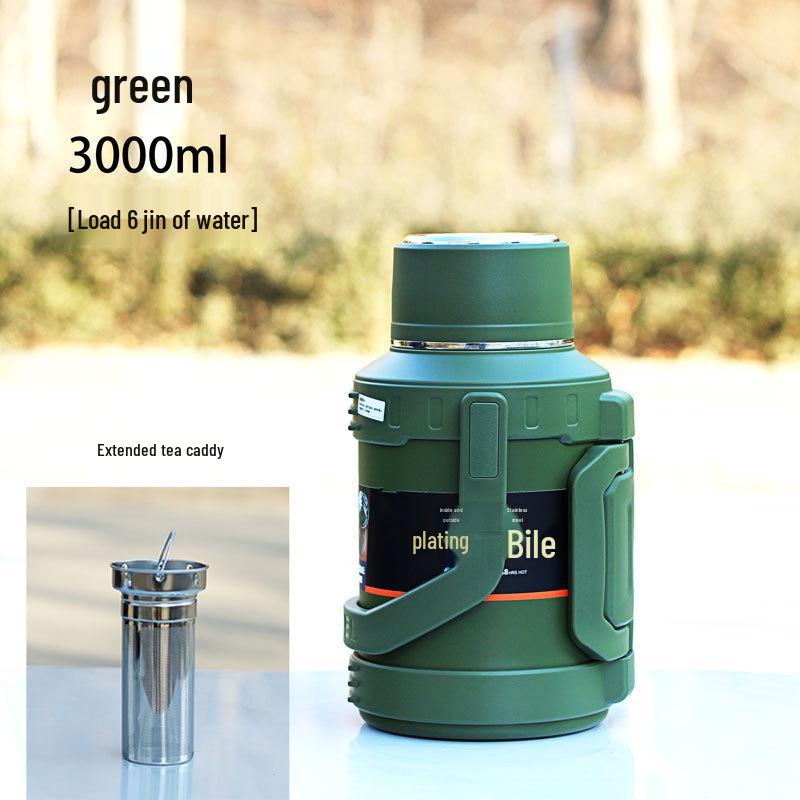 304 Stainless Steel Insulated 5L Travel Kettle with Handle for Outdoor Stewing and Tea Brewing. 3L-5L