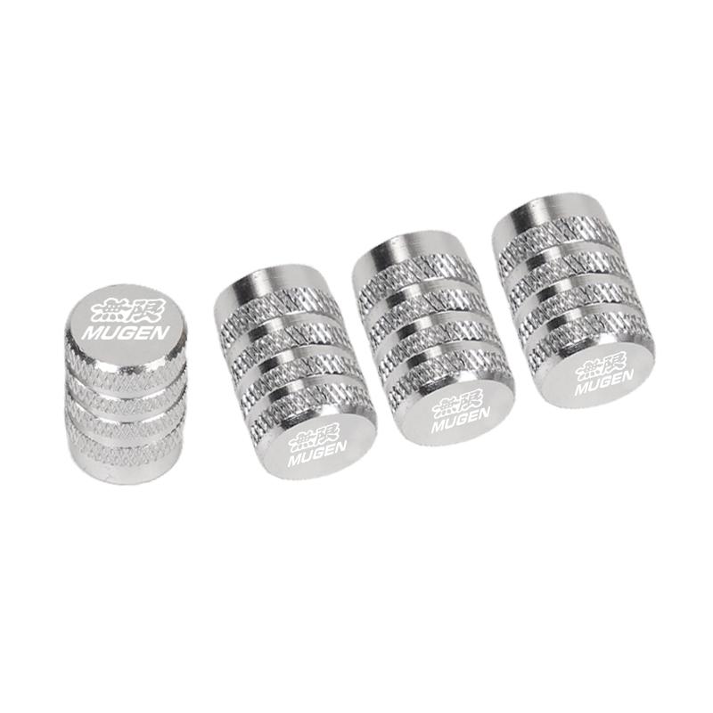 4pcs Car CNC Aluminum Tire Valve Air Port Stem Cover Caps For Honda Mugen Power Civic Accord CRV Hrv Fit Jazz Accessories