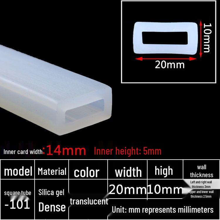 High-Temperature Resistant Silicone Square Tubing: Durable, Customizable, Aging-Resistant Rubber Sheath and Hollow Sealing Strip.