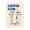 Funny Coffee Diver Art Poster New Wave Kitchen Tea Bar Wall Art Decoration Coffee Shop Wall Decor Home Office Decor Perfect Gift