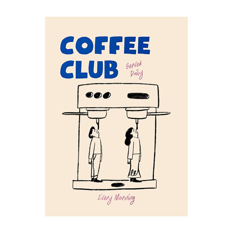Funny Coffee Diver Art Poster New Wave Kitchen Tea Bar Wall Art Decoration Coffee Shop Wall Decor Home Office Decor Perfect Gift