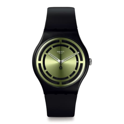 Swatch LEAFY LINE Monthly Drops Watch, SO32B117, Black