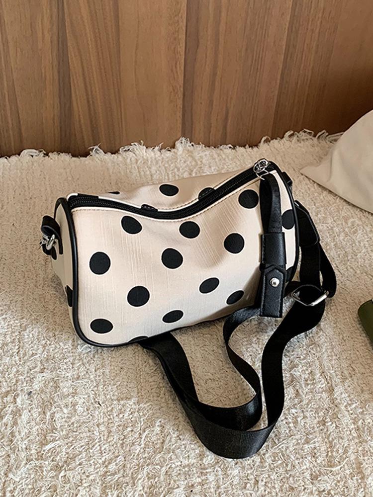 2026 Summer Lightweight Polka Dot Square Shoulder Bag - Stylish & Simple Design