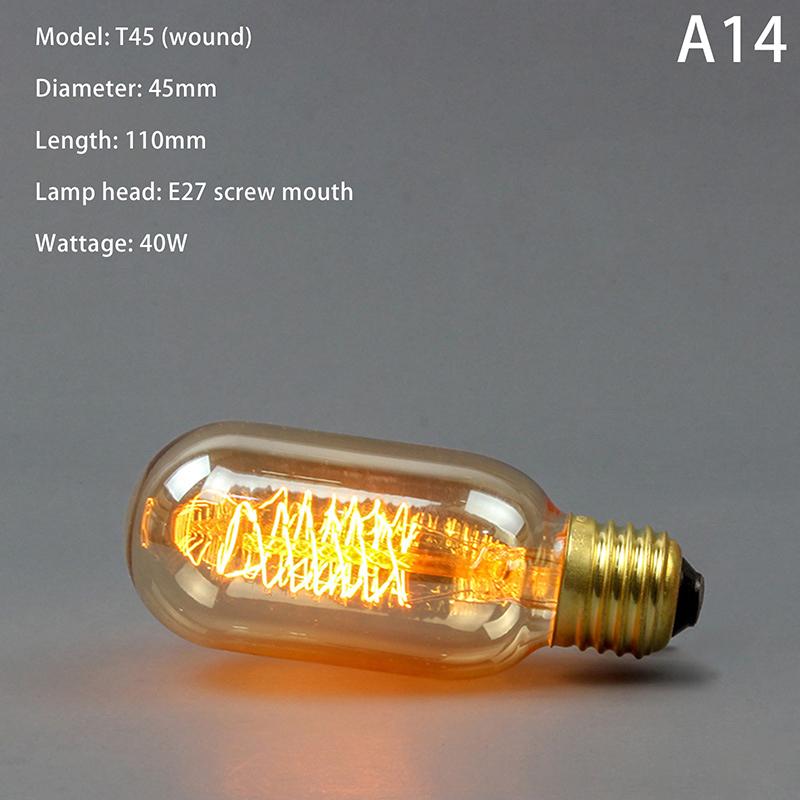 Bec retro galben 220V 110V E27 40W bec incandescent cu LED vintage pentru decor acasă lampă vintage